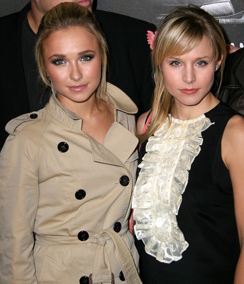 Hayden Panettiere, Kristen Bell at the The Race To Fight Epilepsy event which started off at the Skirball Centre by celebrites driving off in Lamborghini's on November 14, 2007 in Los Angeles, California.